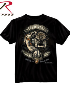Black Ink U.S.M.C. Bulldog T-Shirt